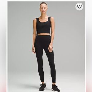 Lululemon Wunder Train High-Rise Ribbed Tight 28" size 6 in black New with tags!